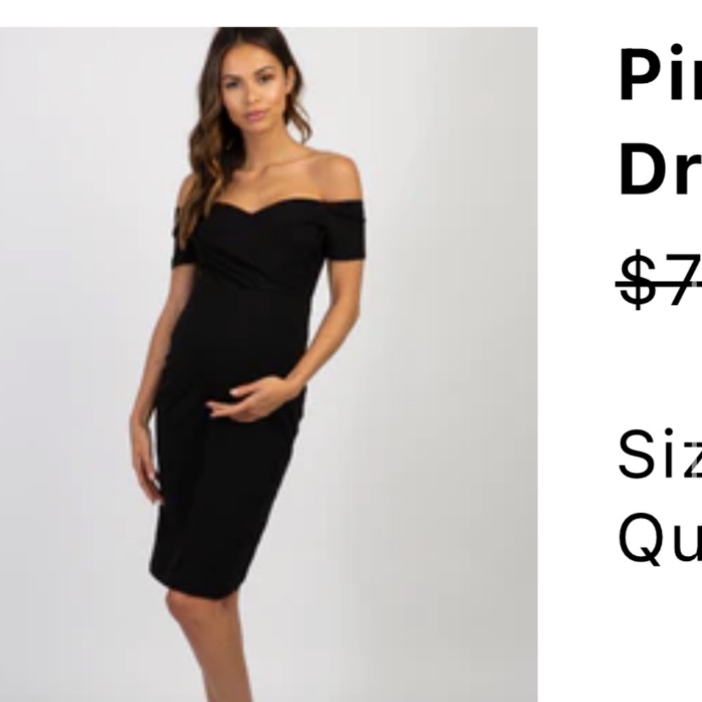 Pinkblush Black Off-Shoulder Midi Dress